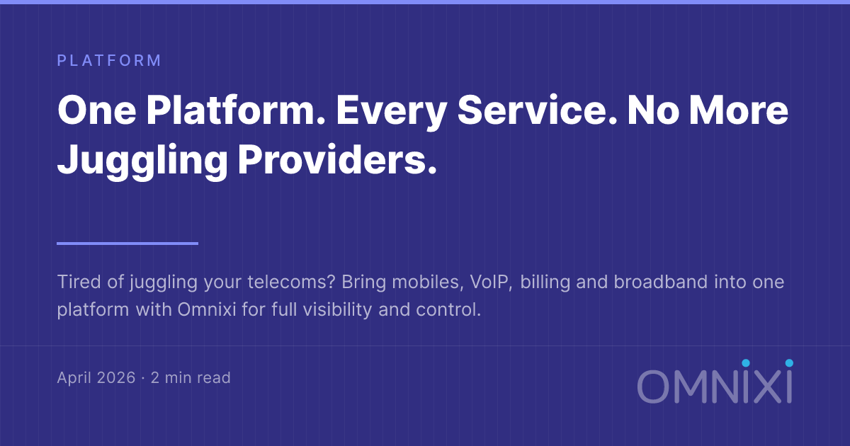 One Platform. Every Service. No More Juggling Providers.